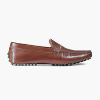 Men's Brown Leather Driving Moccasin - right side