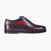 Men's Blue and Red Brogue Sneaker - right side