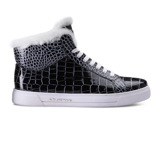 sneakers with crocodile print