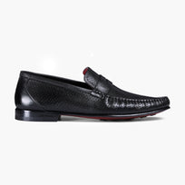 Men’s Black Perforated Penny Loafer - right side
