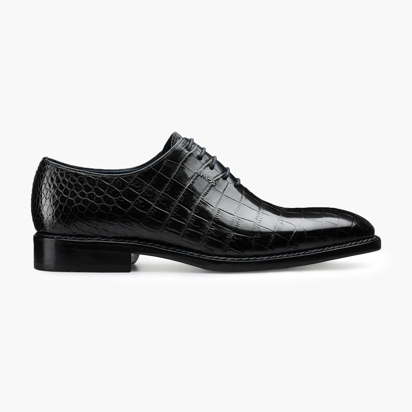 Men's Black Crocodile Leather Oxford