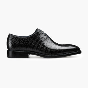 Men's Black Crocodile Leather Oxford