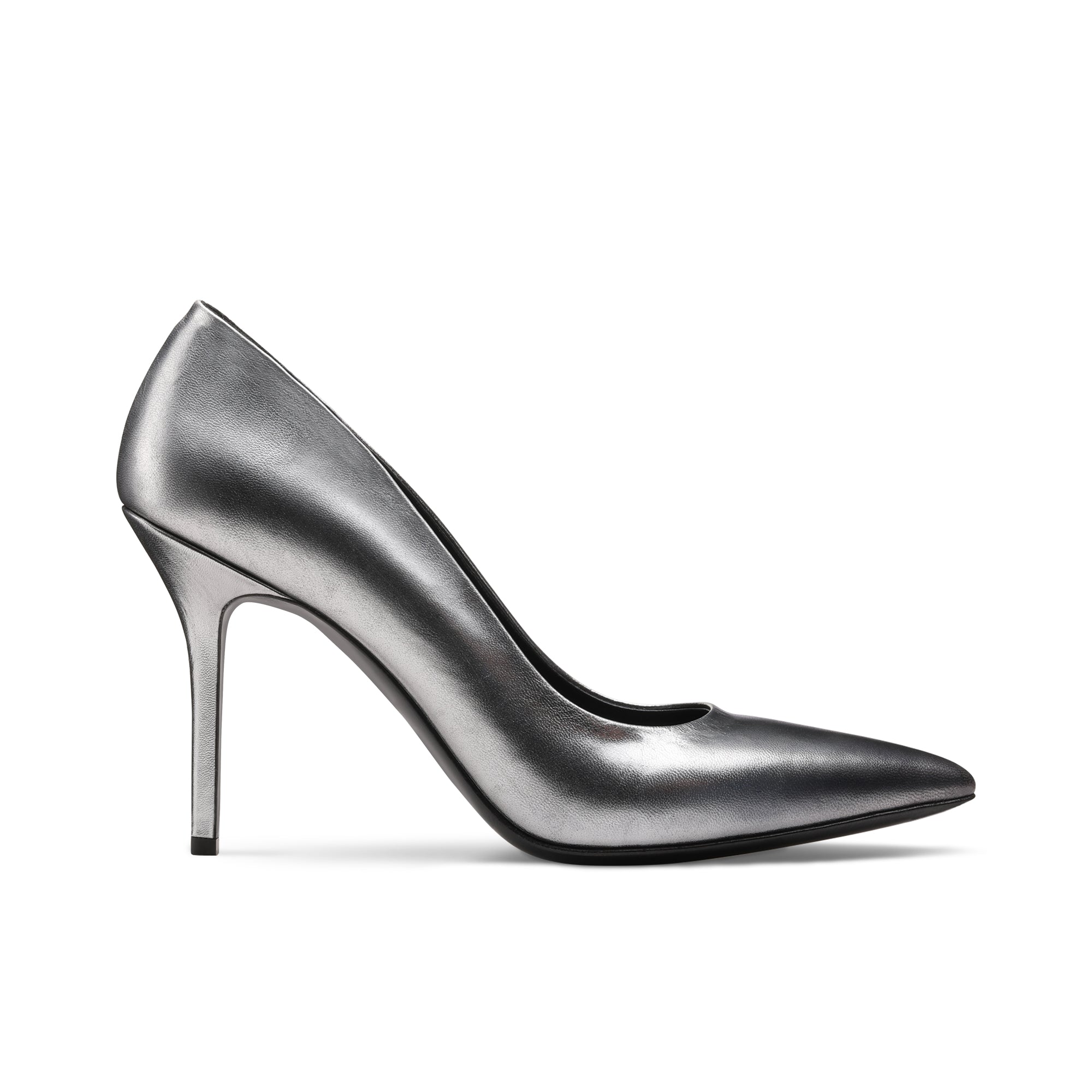 Women's Silver Leather Pump