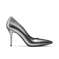 Women's Silver Leather Pump - right side