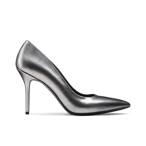 Women's Silver Leather Pump