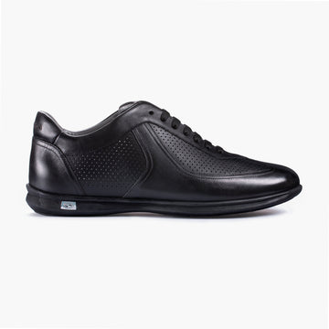 Men's Black Perforated Sneaker - right side