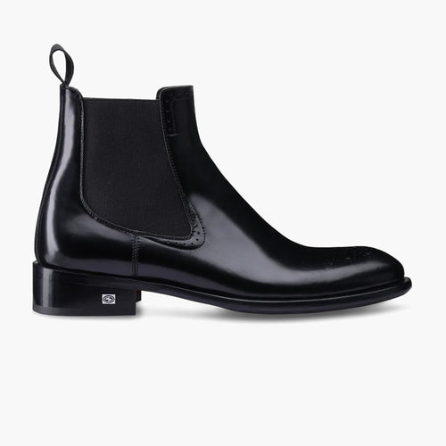 Men's Black Patent Leather Chelsea Boot