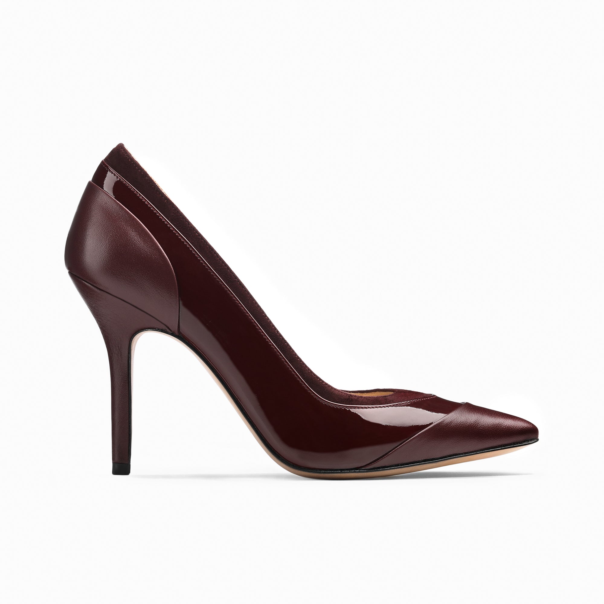 Women's Burgundy Pointed-toe Pump