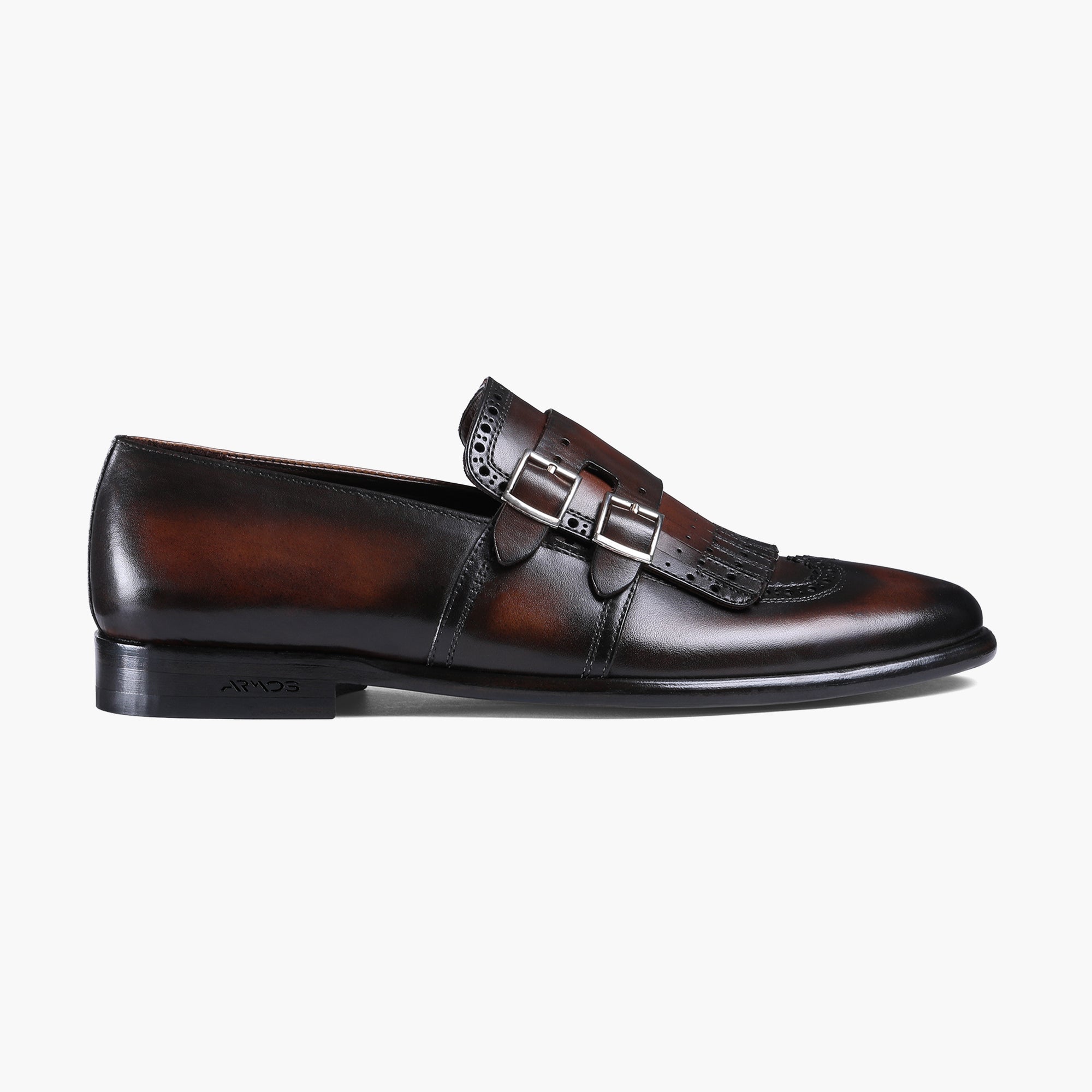 Men’s Brown Double Monk with Fringe