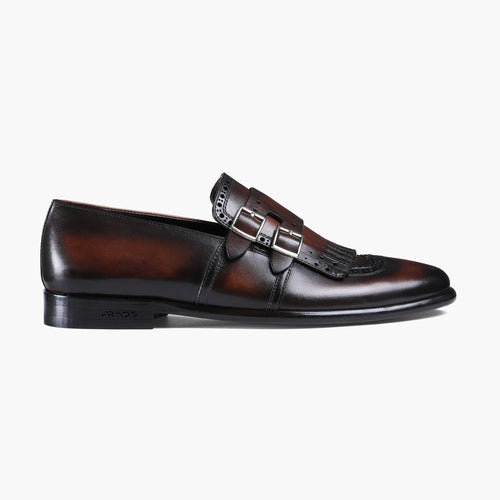 Men’s Brown Double Monk with Fringe