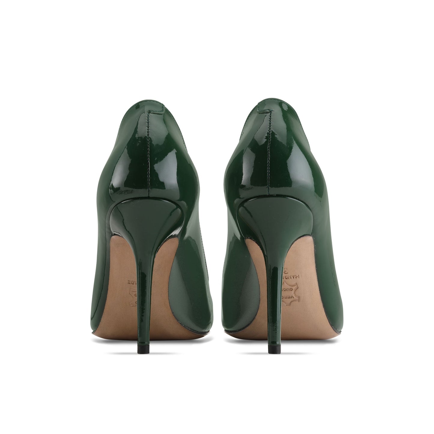 Green lacquered pumps
