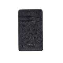 Black leather cardholder