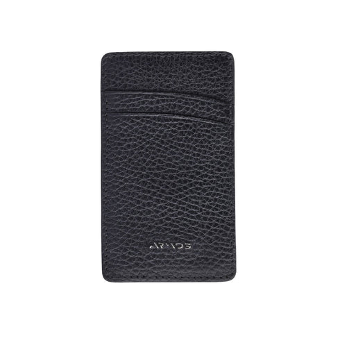 Black leather cardholder