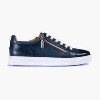 Men's Blue Patina Leather Sneaker - right side