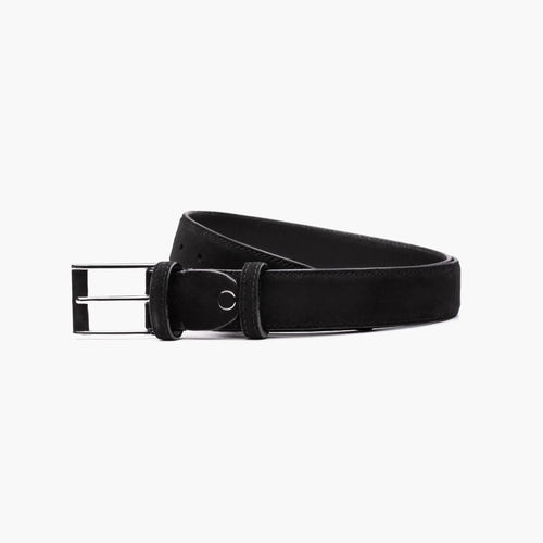 Men's Classic Black Suede Belt