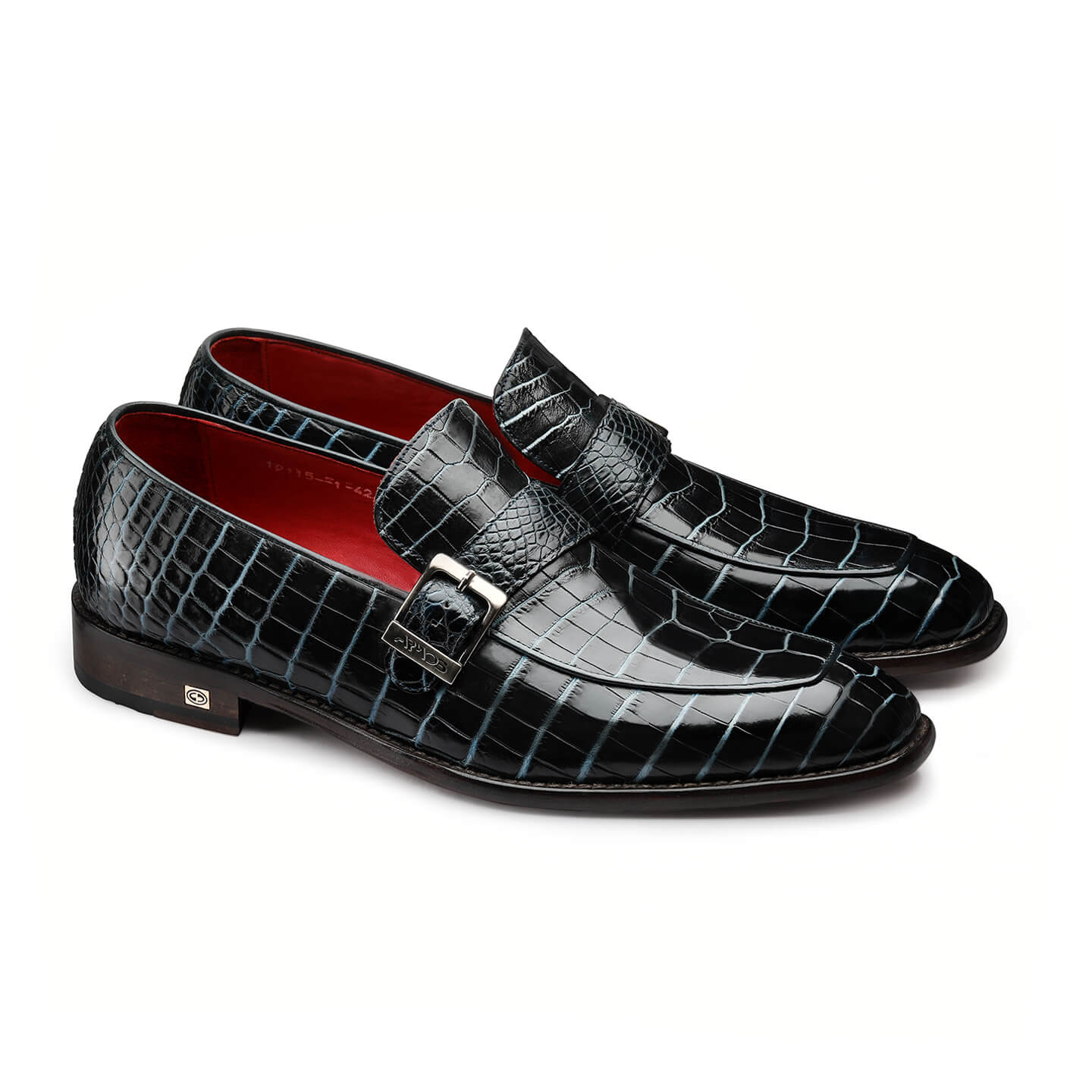 Crocodile leather loafers