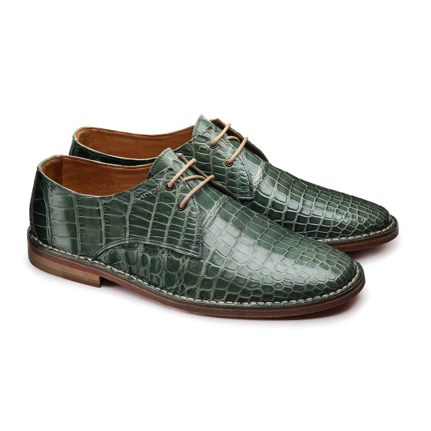 Green crocodile shoes