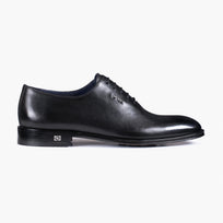 Men’s Black Leather Wholecut Oxford - right side