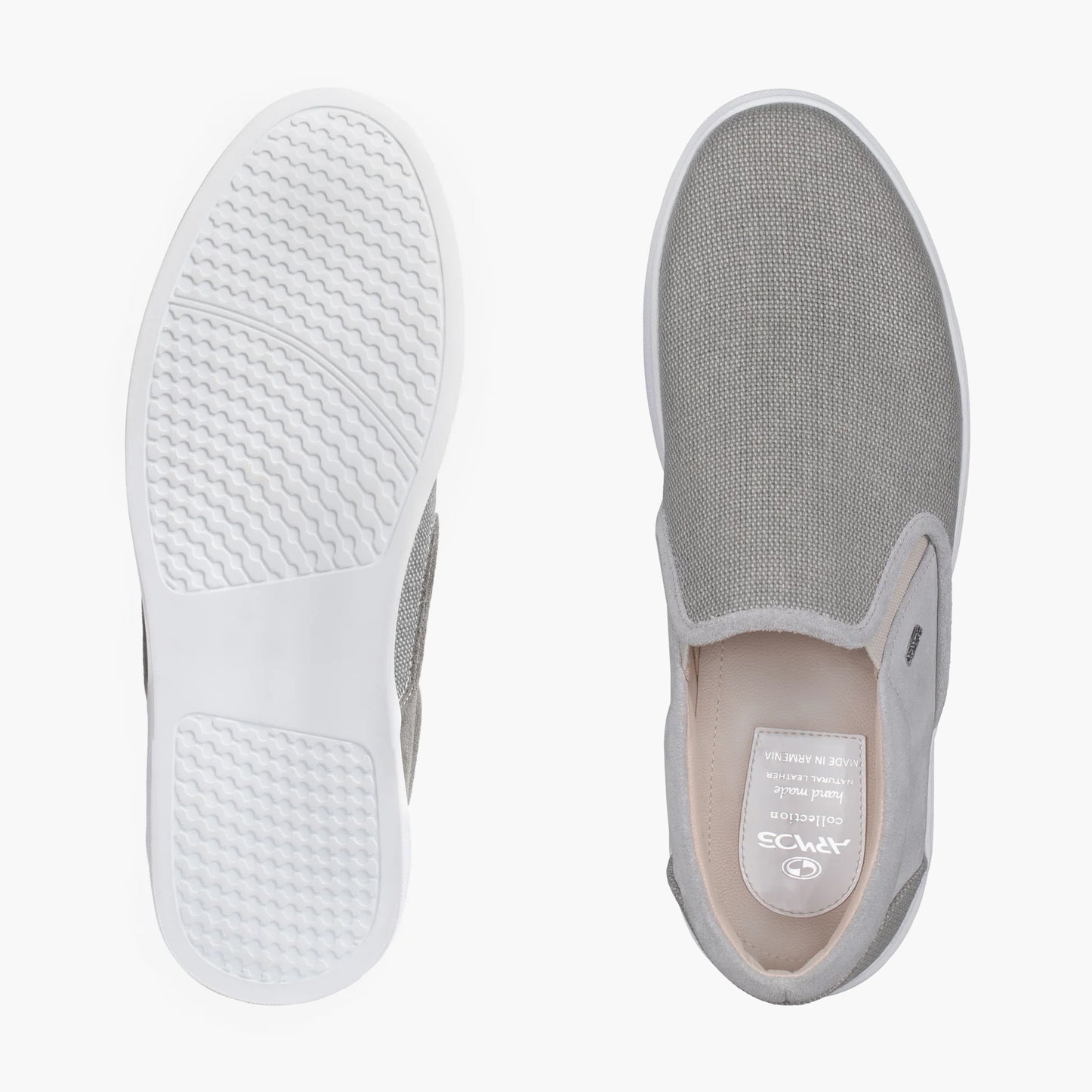 Men's Beige Linen Slip-On Sneaker