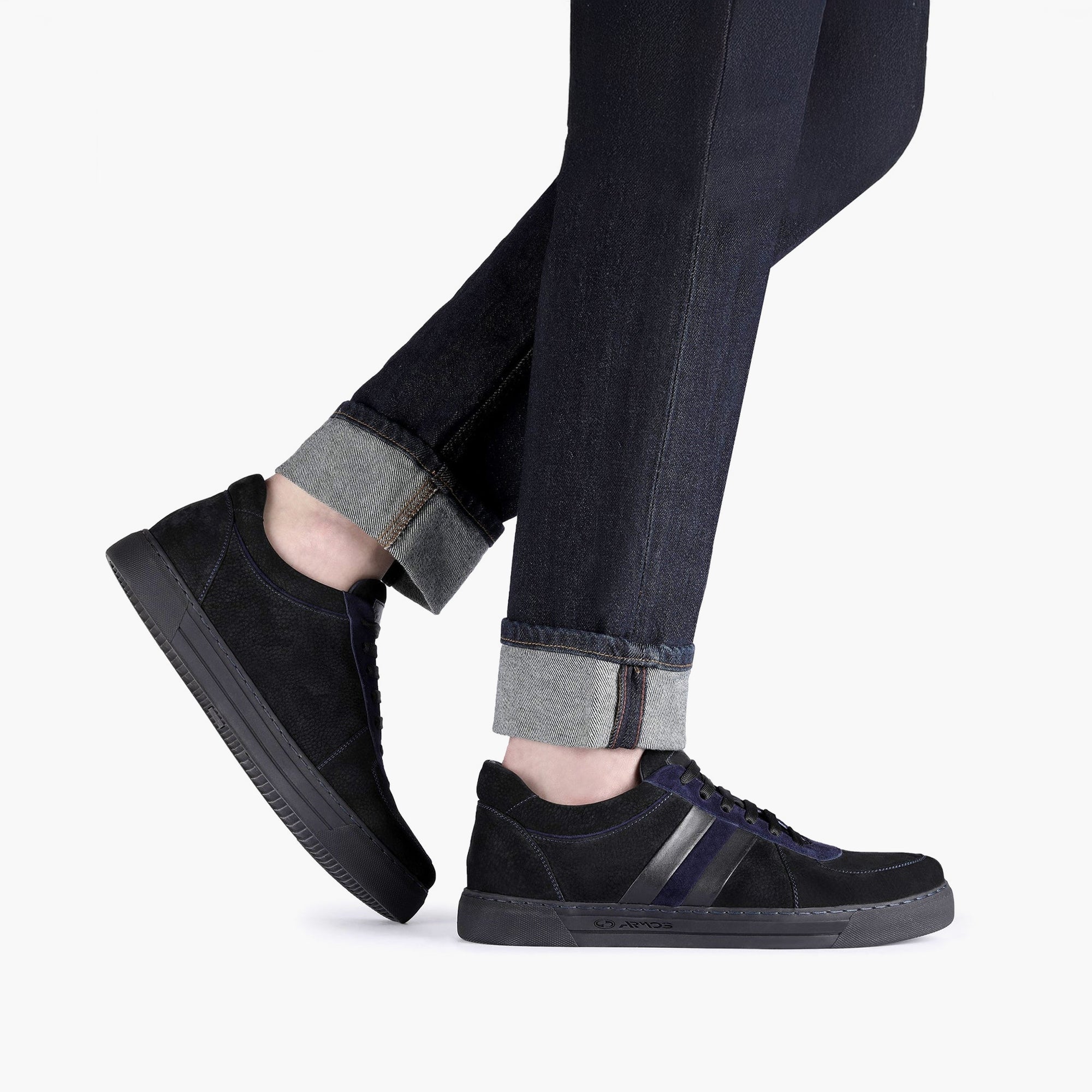 Men's Black Nubuck & Suede Sneaker