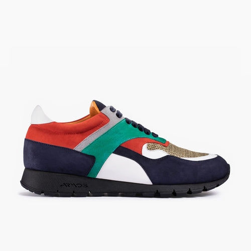 multicolor suede sneaker