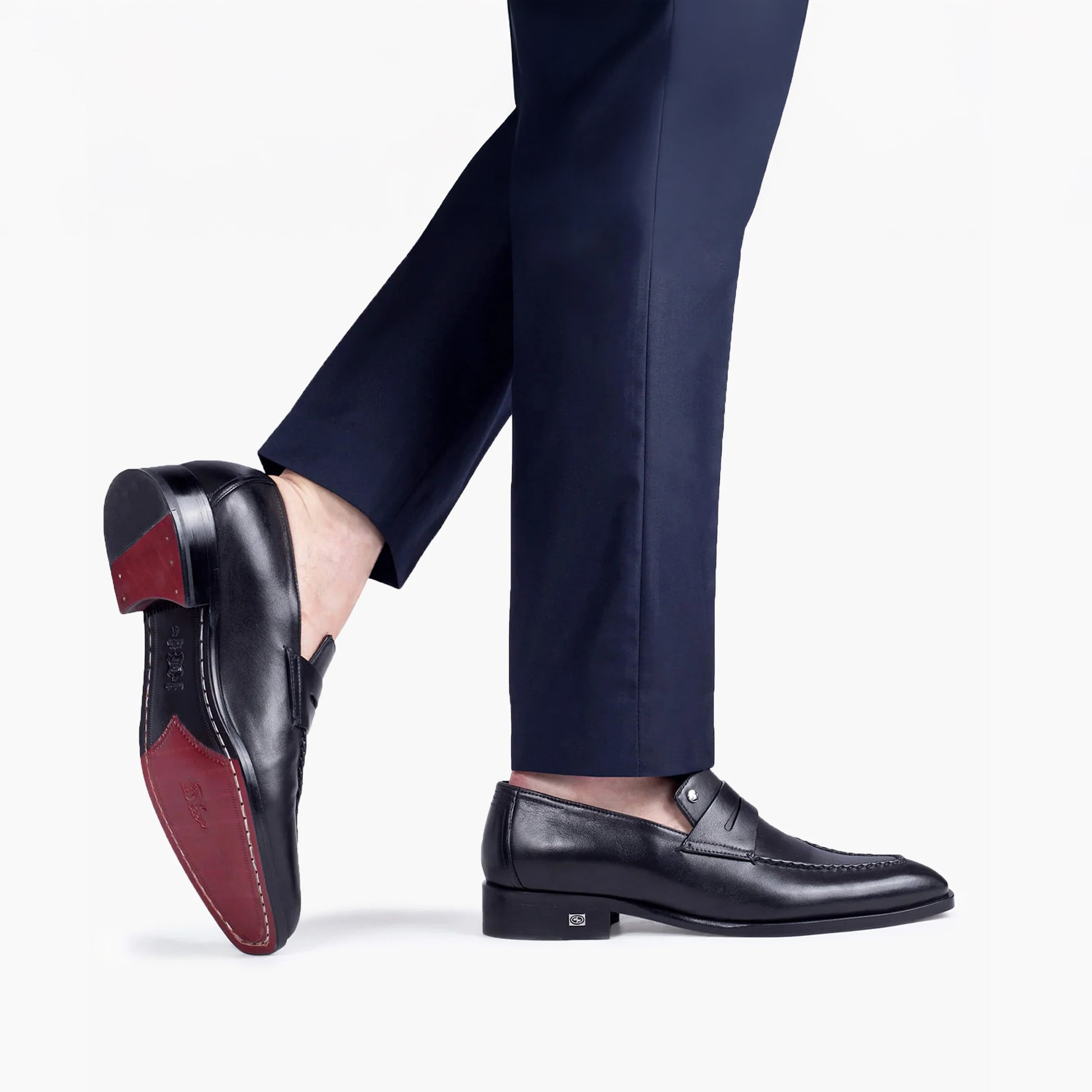 Men's Classic Black Leather Penny Loafer