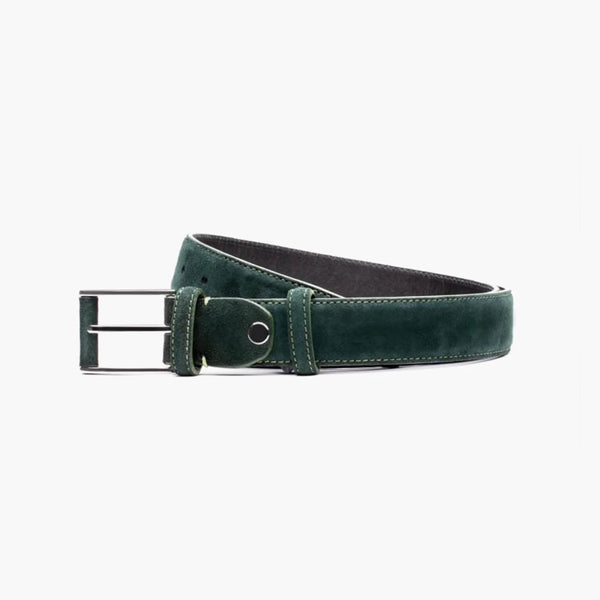 Men's Emerald Green Suede Belt