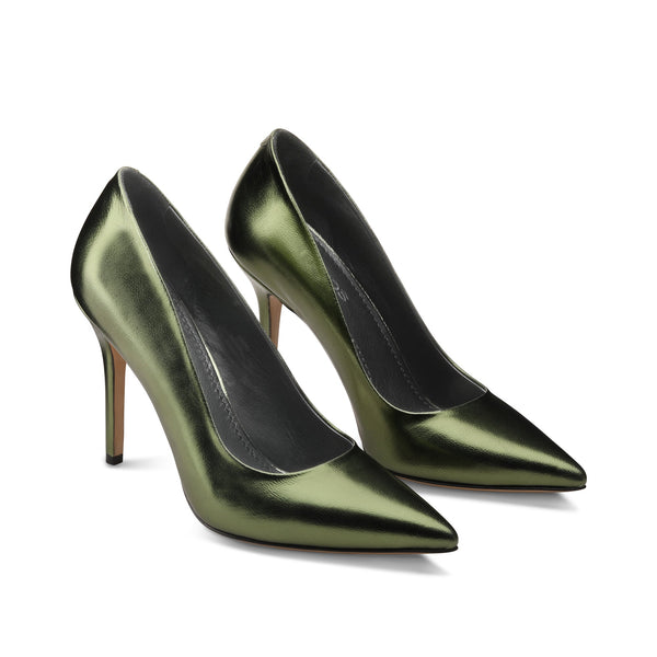 Women's Metallic Pearl Green Pump