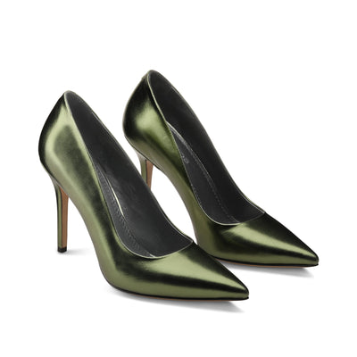 Women's Metallic Pearl Green Pump
