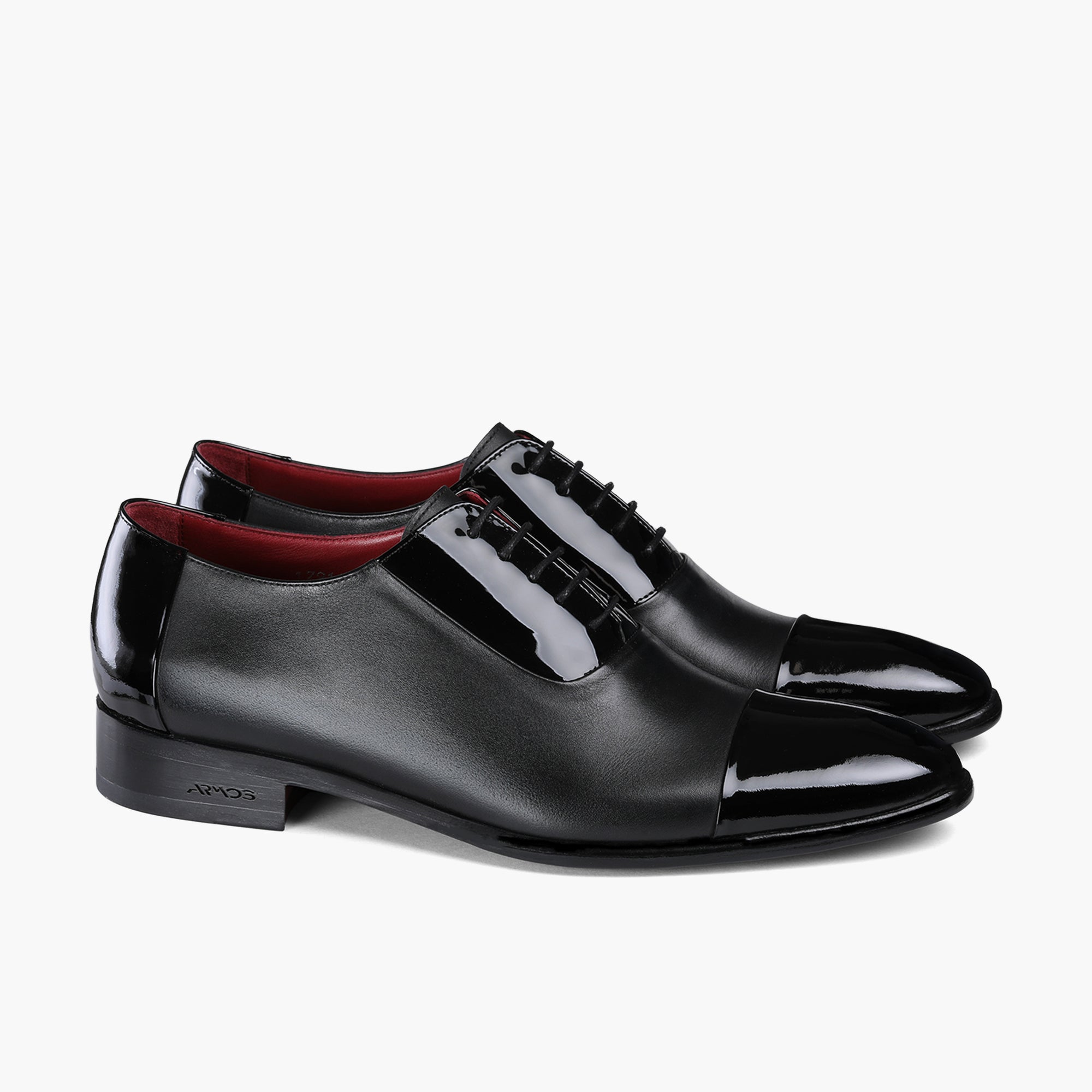 Men’s Black Patent Cap-Toe Oxford -  pair