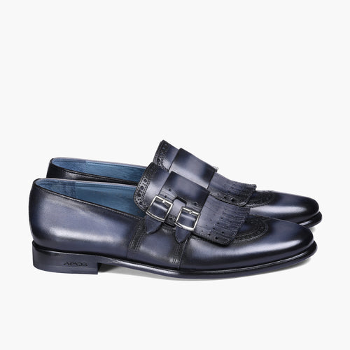 Men’s Gray Double Monk with Fringe