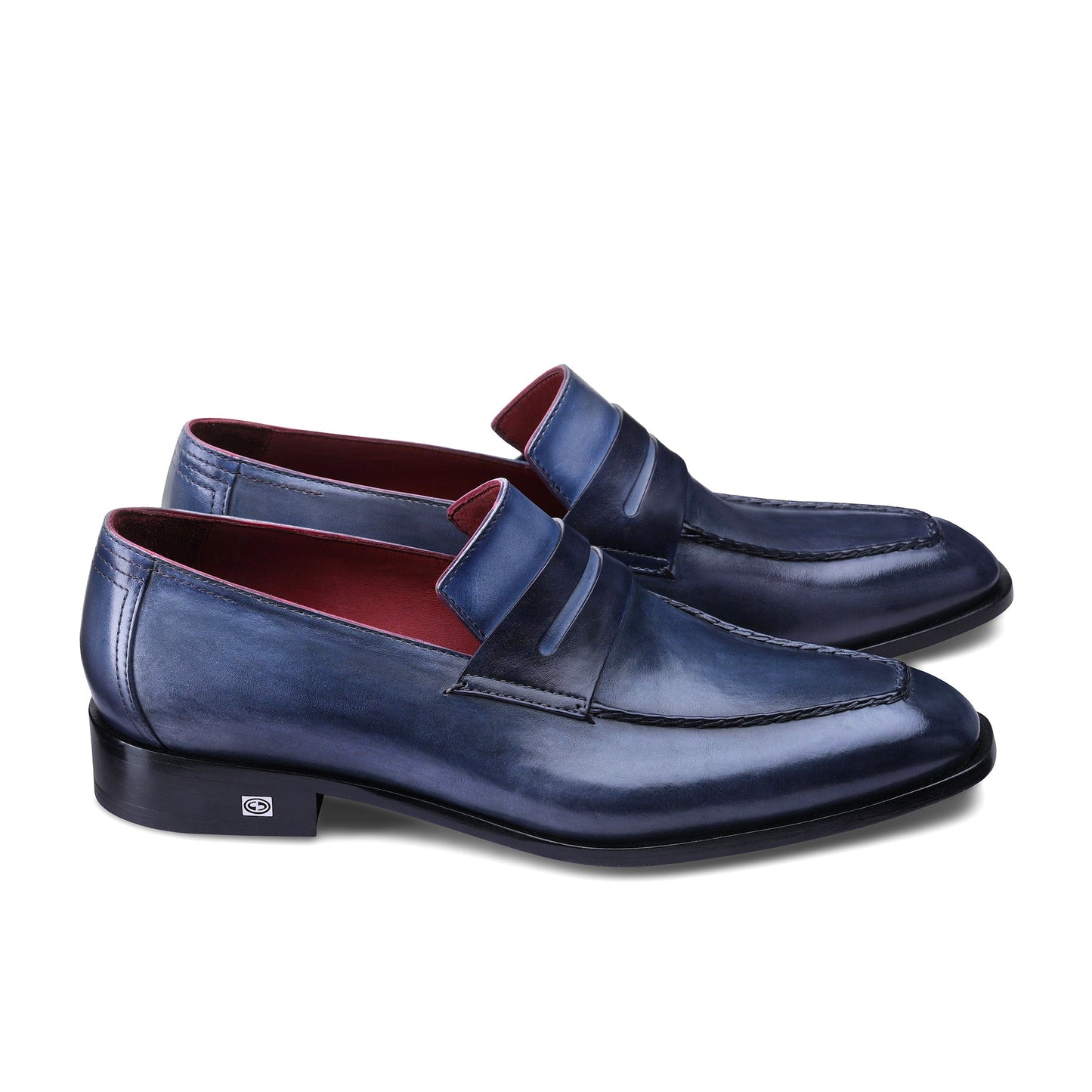 Patinated Penny Loafers
