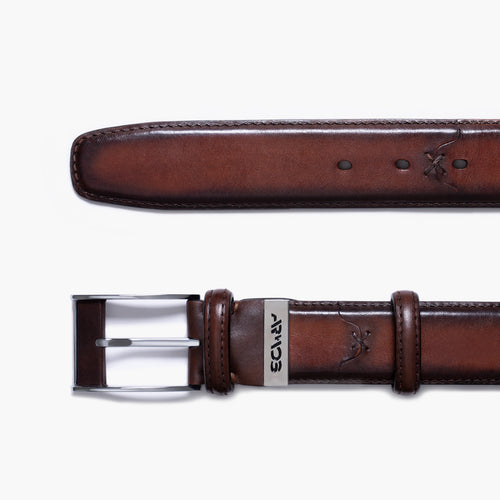 Men’s Brown Patina Calf Leather Belt