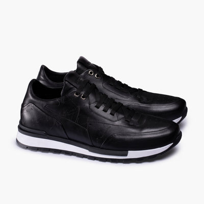 black dress shoes white soles Apollo Moda Men's Lazio Monochrome Classic, Size: 8.5, Black