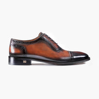 Men’s Brown Patina Cap Toe Brogue Oxford - right side