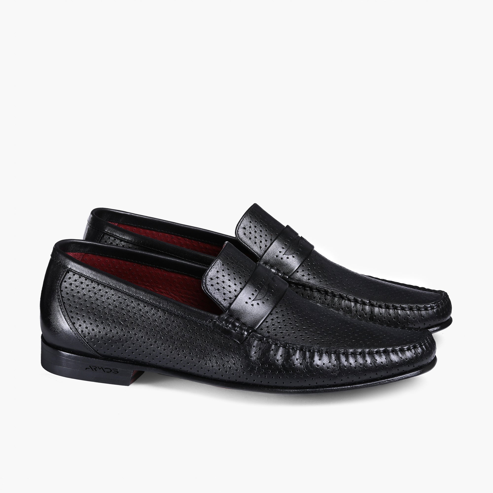 Men’s Black Perforated Penny Loafer - pair