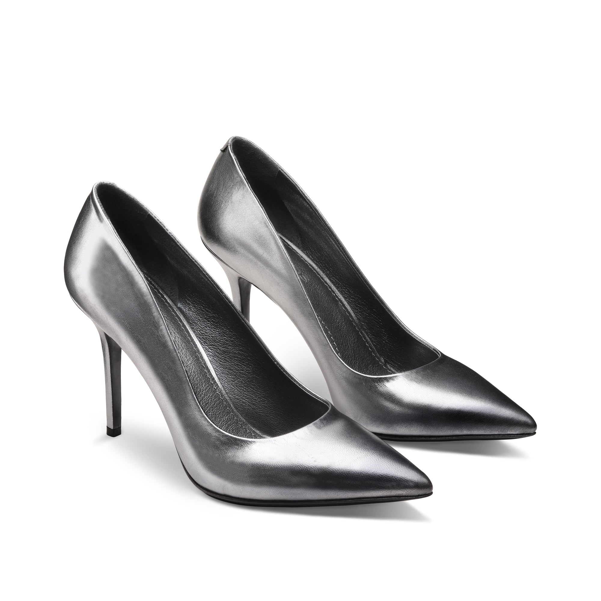 Women's Silver Leather Pump