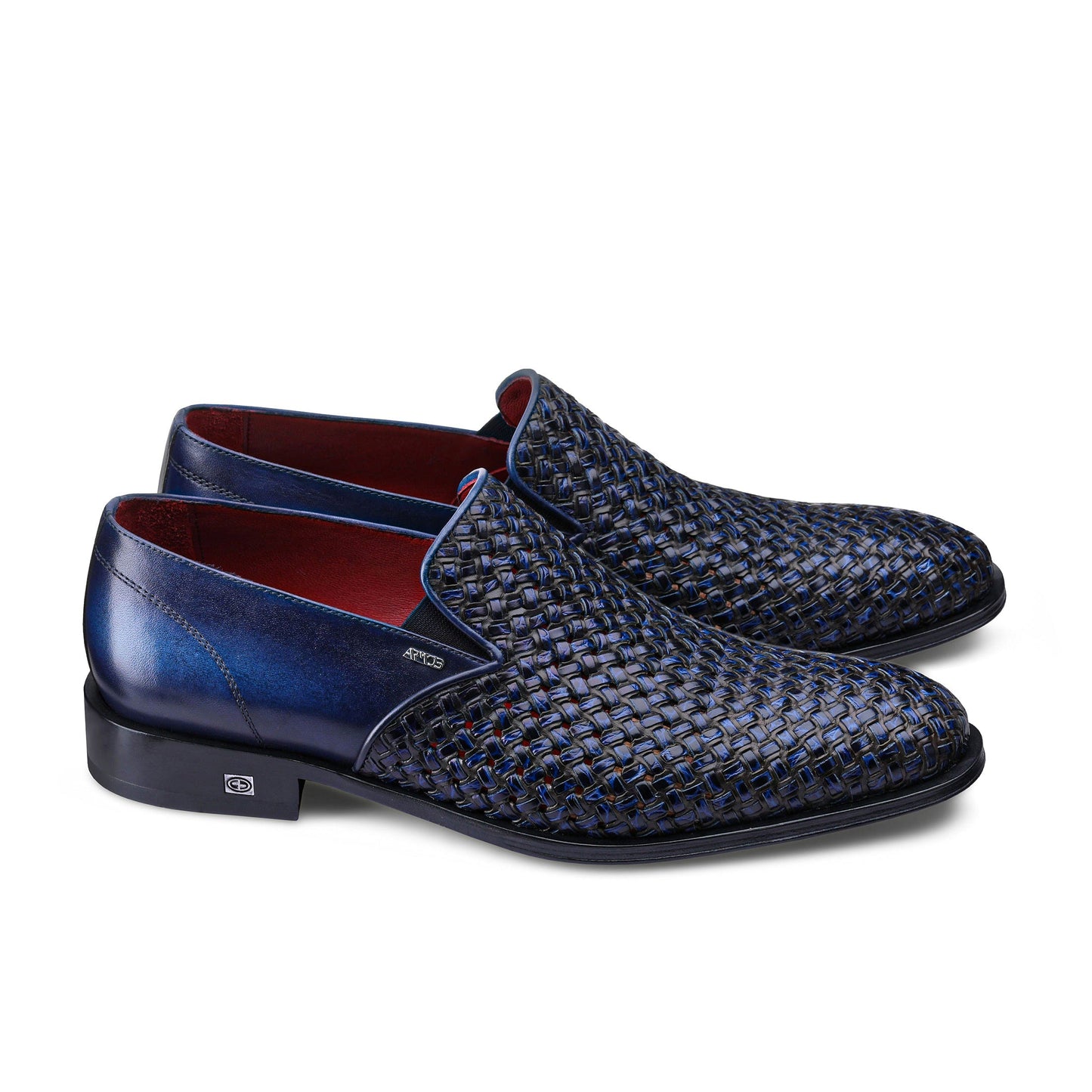 Blue woven shoes
