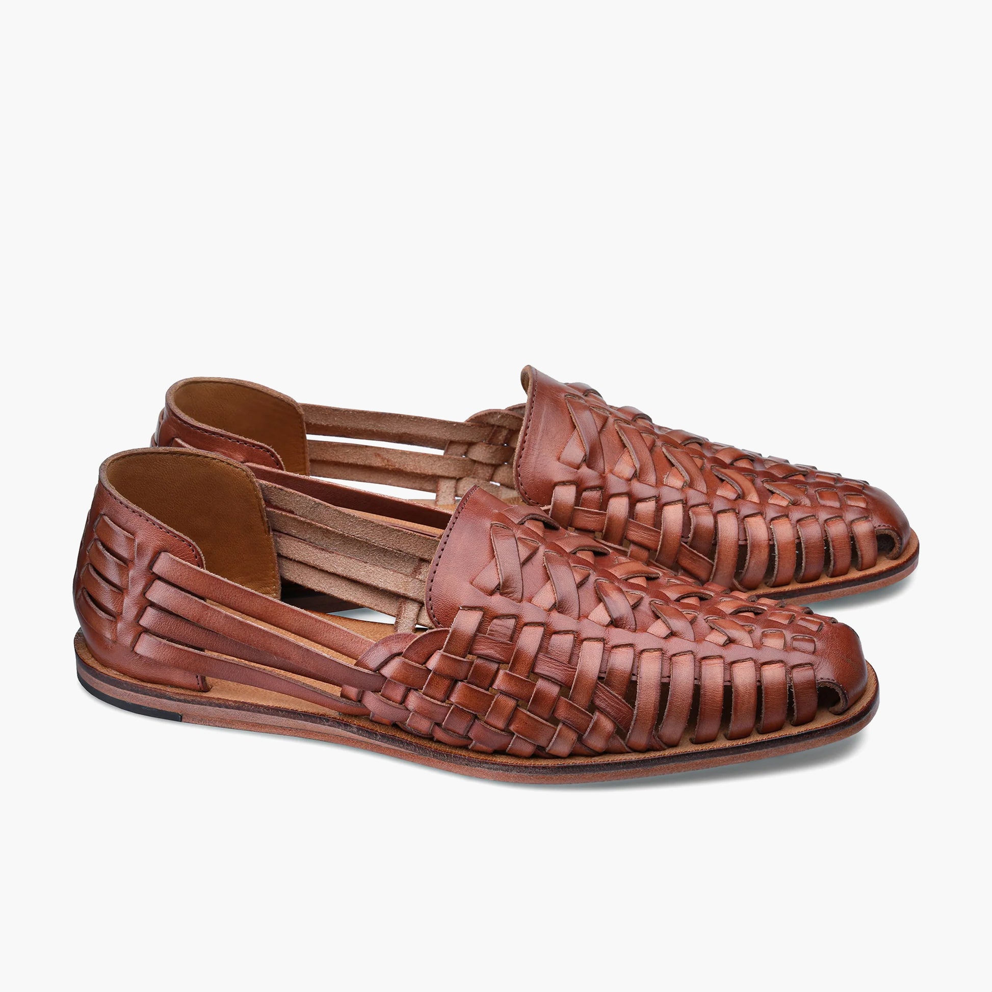 Men s Brown Leather Huarache Sandals ARMOS men-s-brown-leather-huarache-sandals-armos