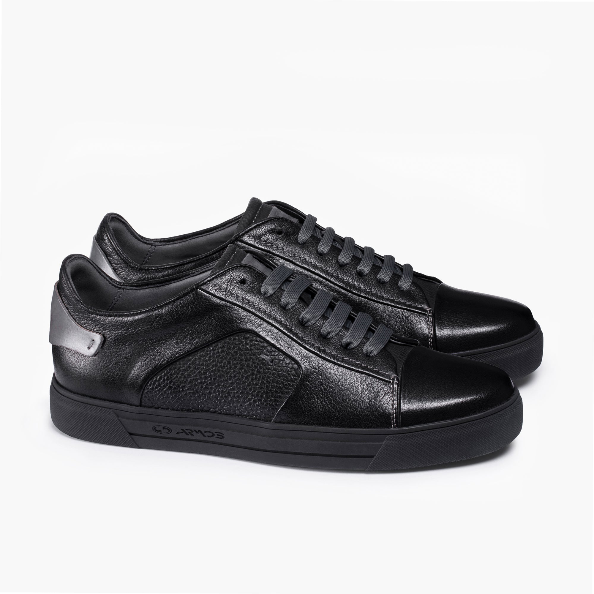 Men’s Black Sneaker with Silver Accents