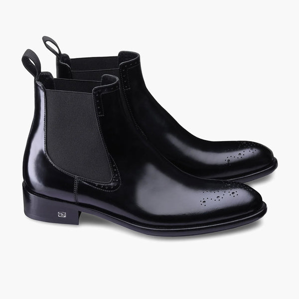 Men's Black Patent Leather Chelsea Boot
