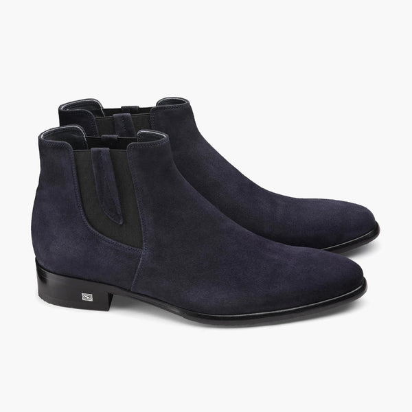 Men's Blue Suede Ankle Boot