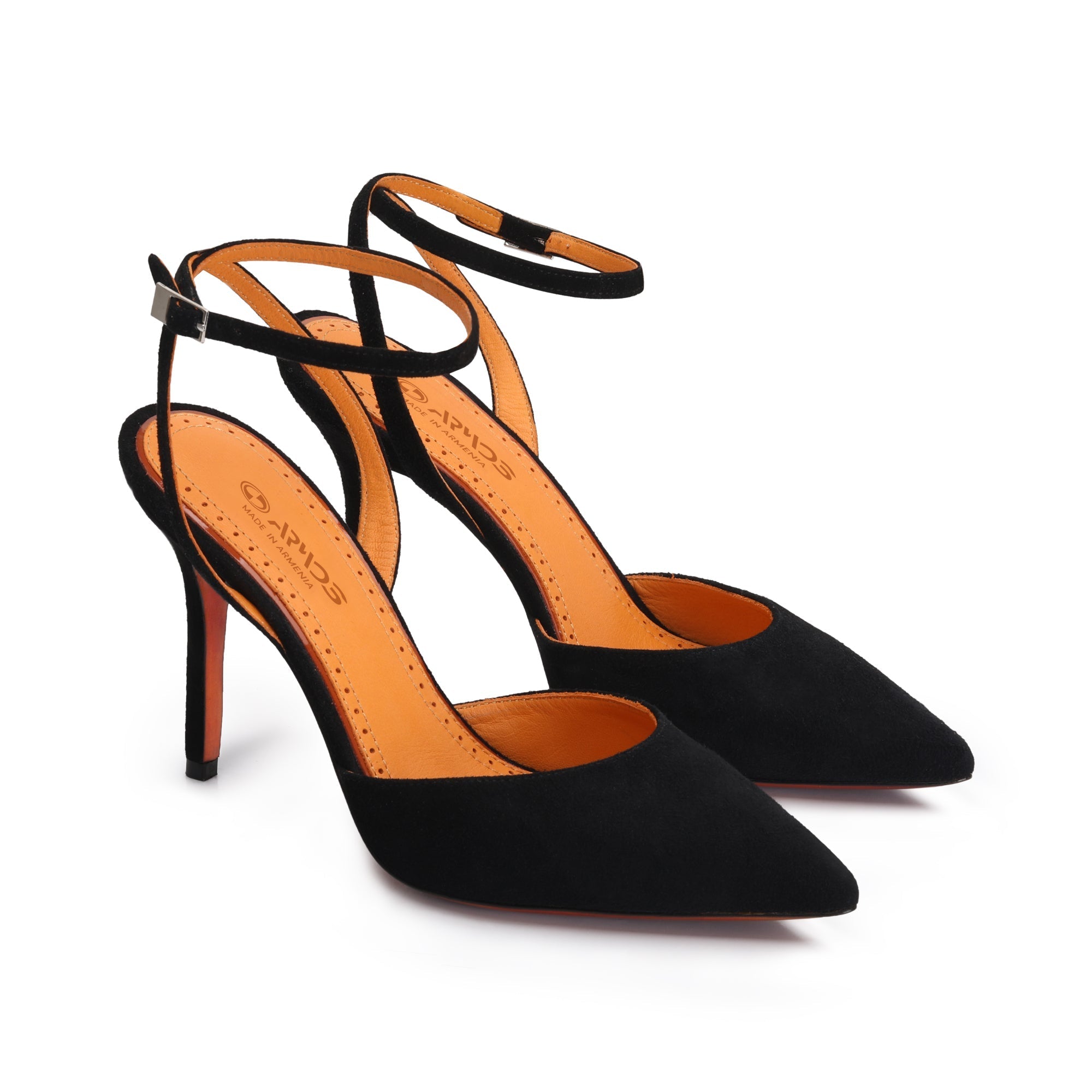 Women's Black Suede Slingback Pump