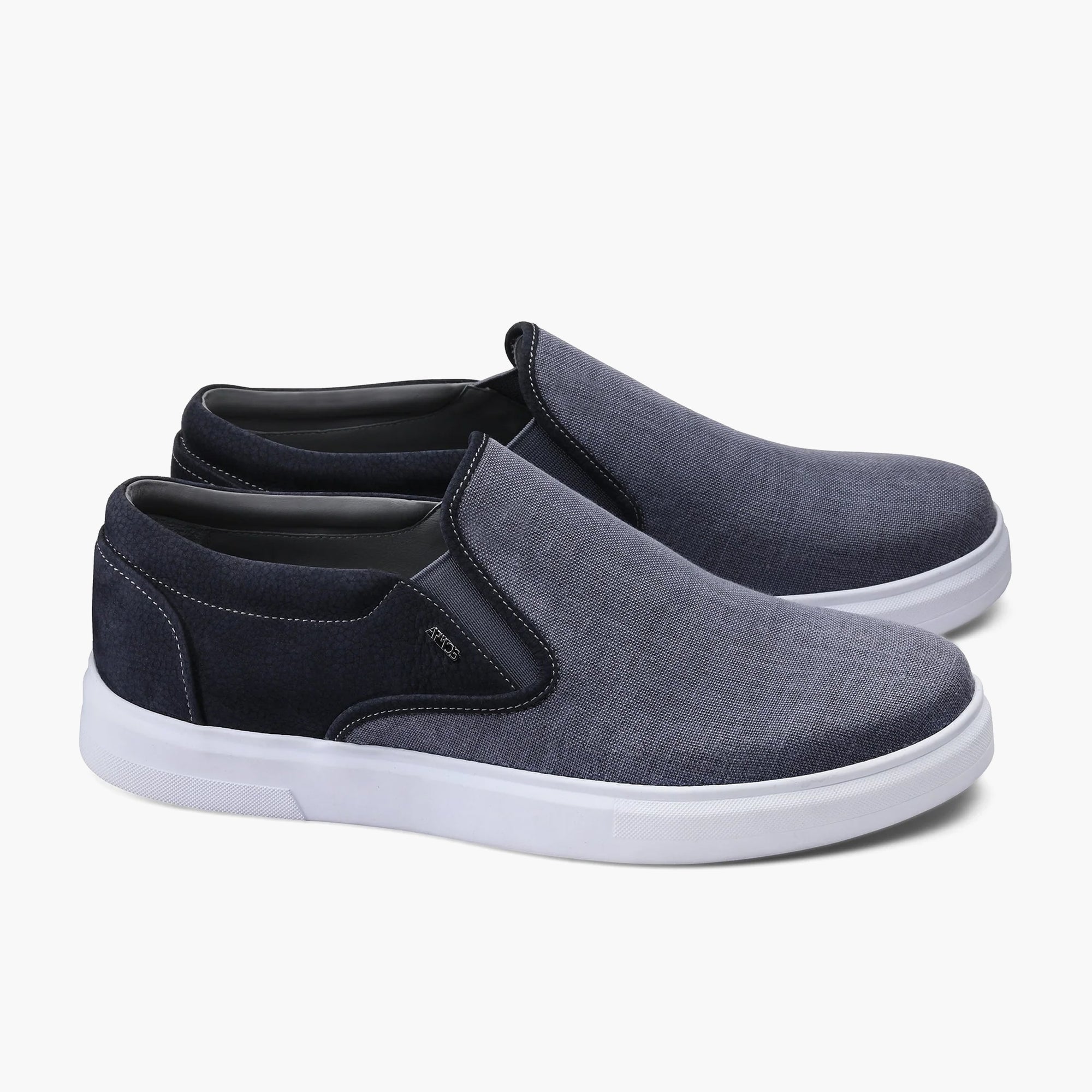 Men's Gray Linen Slip-On Sneaker