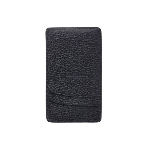 Black leather cardholder