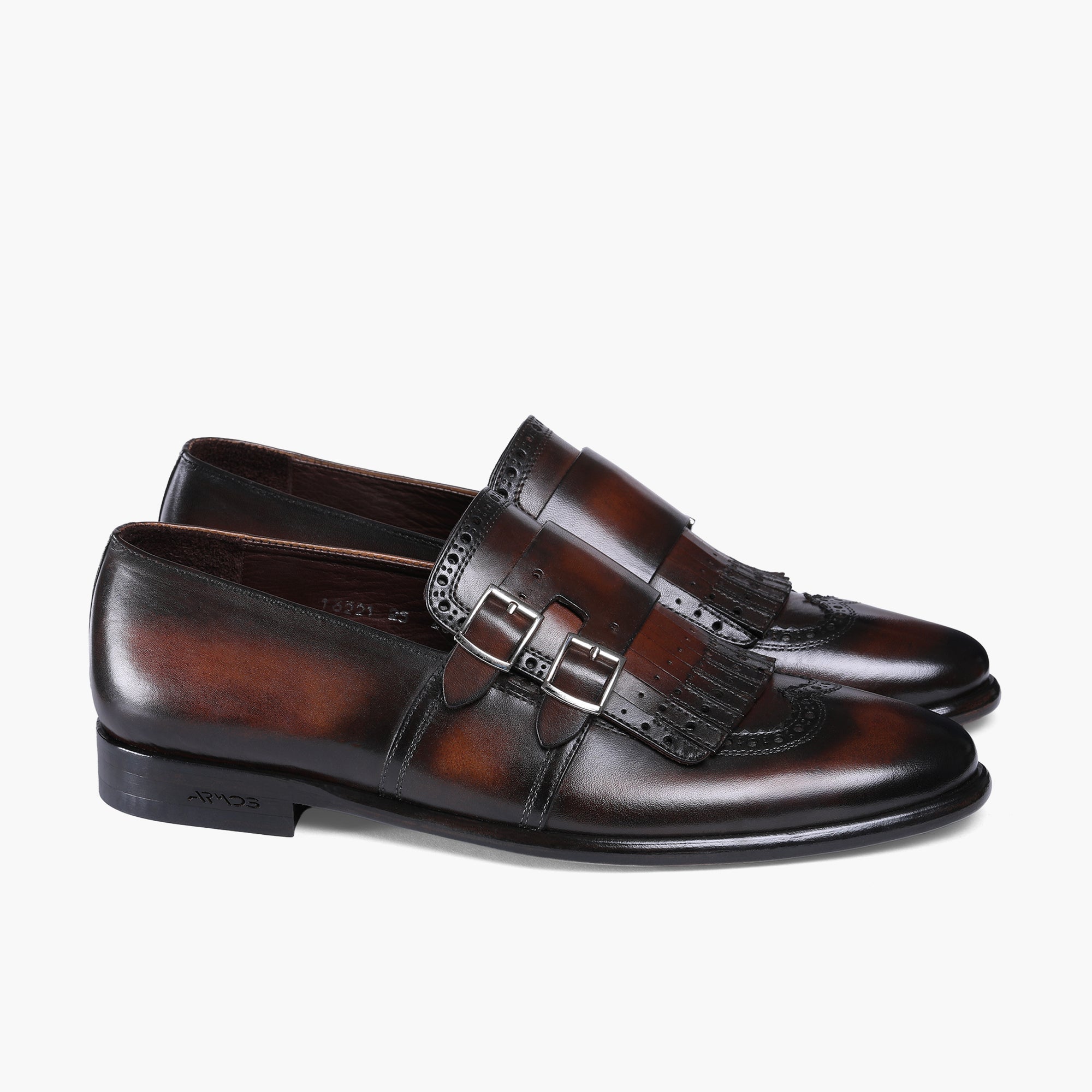 Men’s Brown Double Monk with Fringe