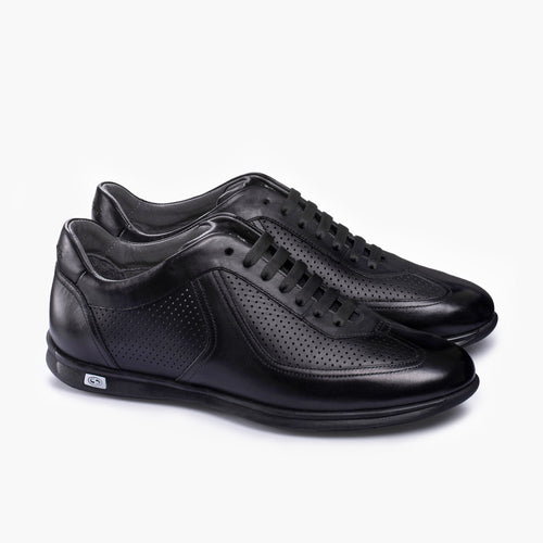 Men's Black Perforated Sneaker
