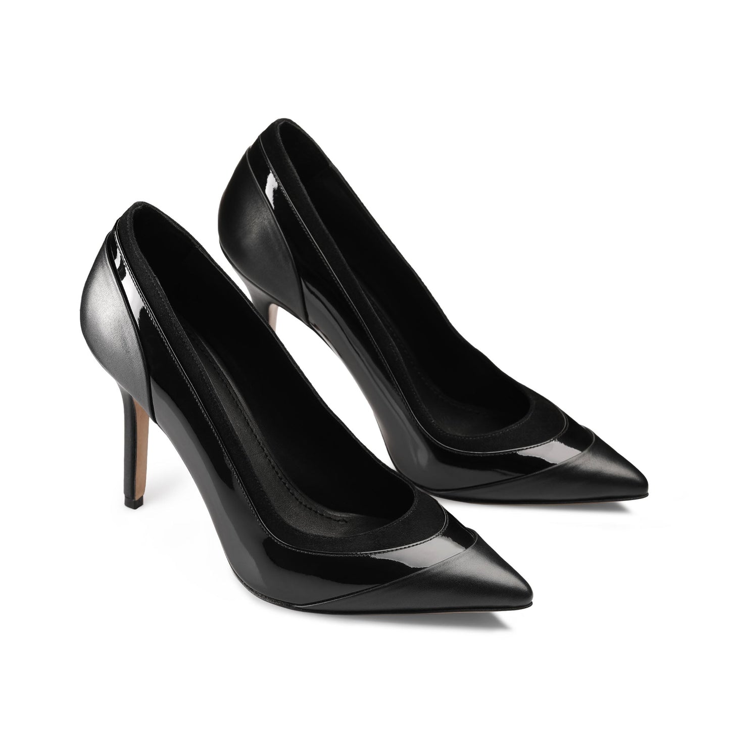 Black high-heel pumps