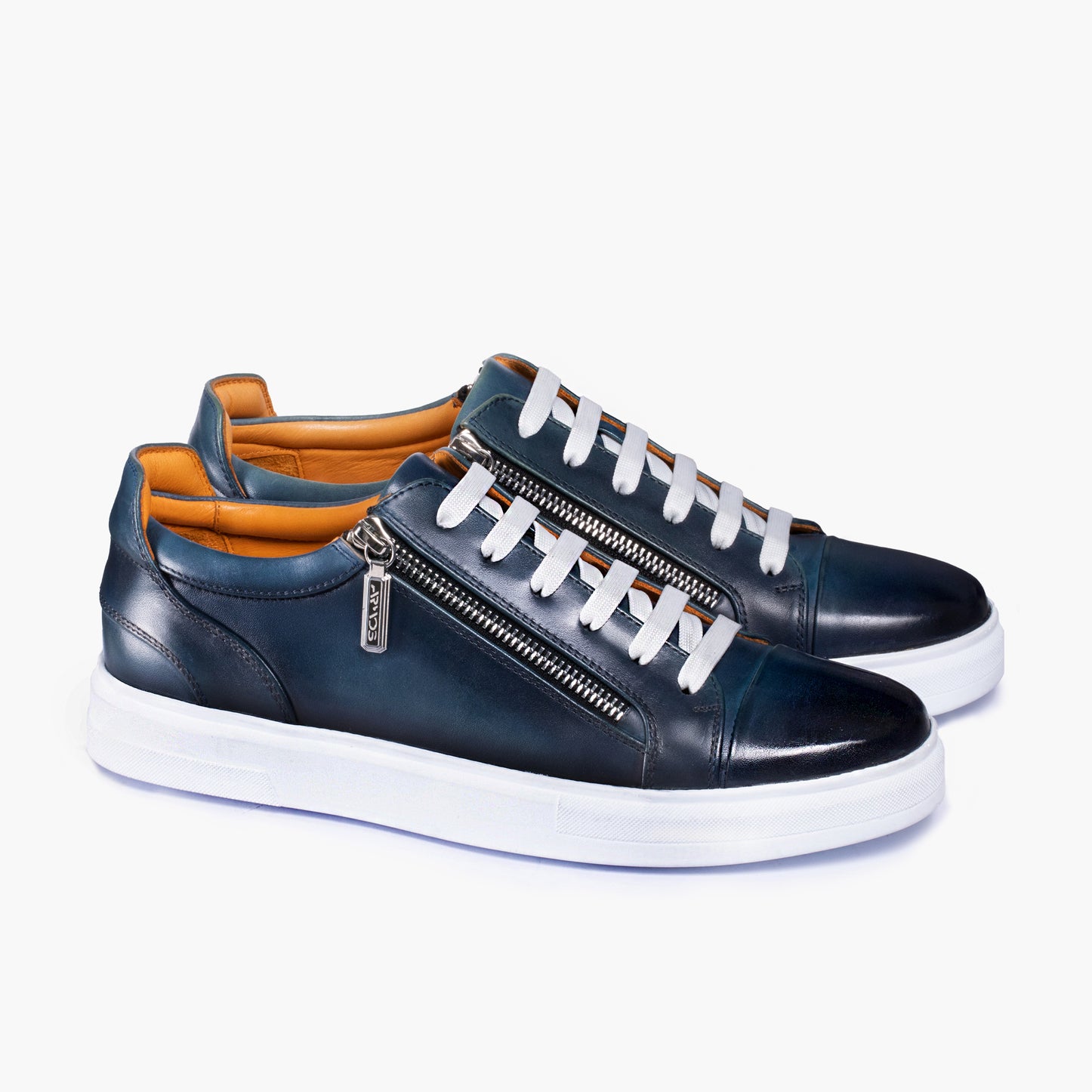 Men's Blue Patina Leather Sneaker