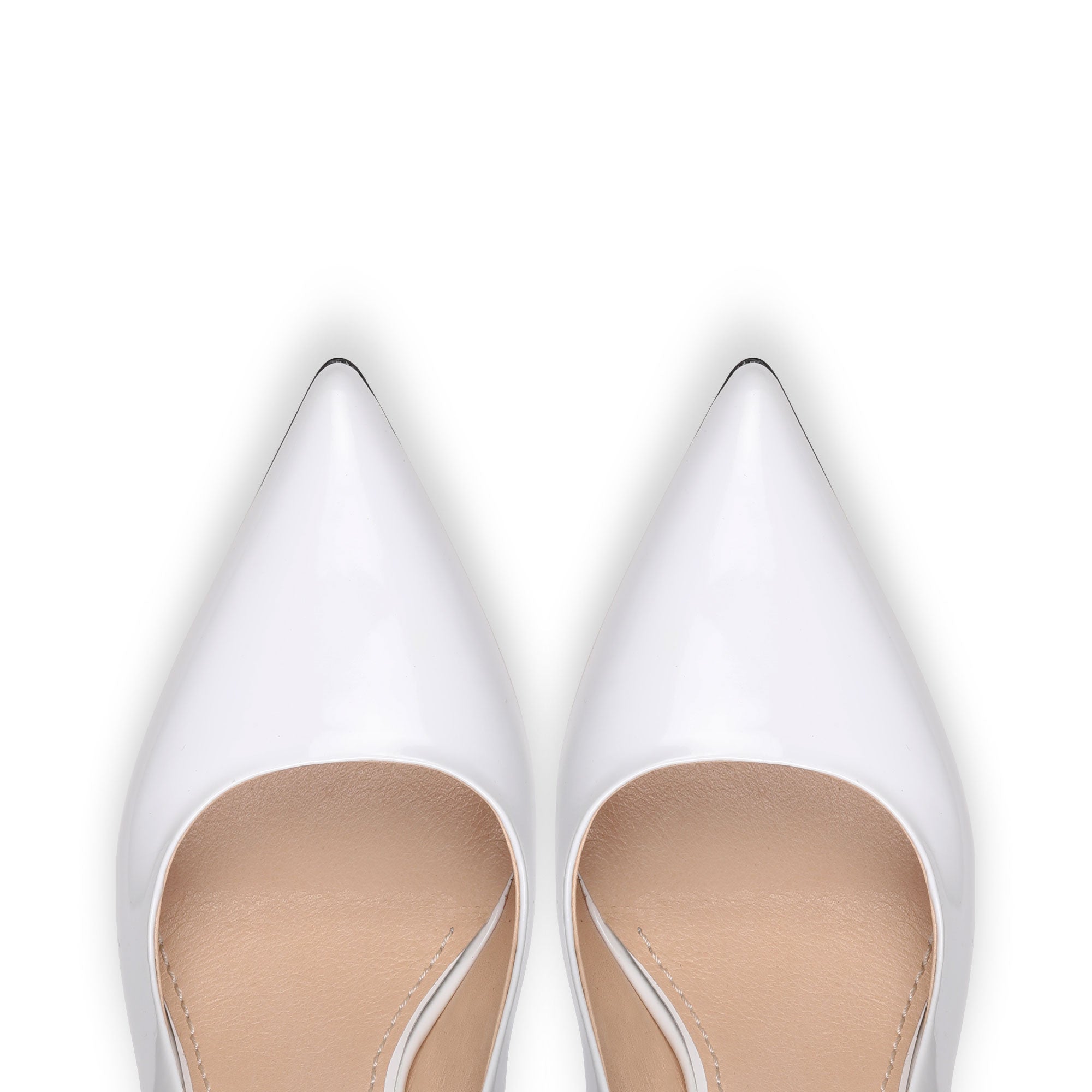 Women's White Patent Leather Pump